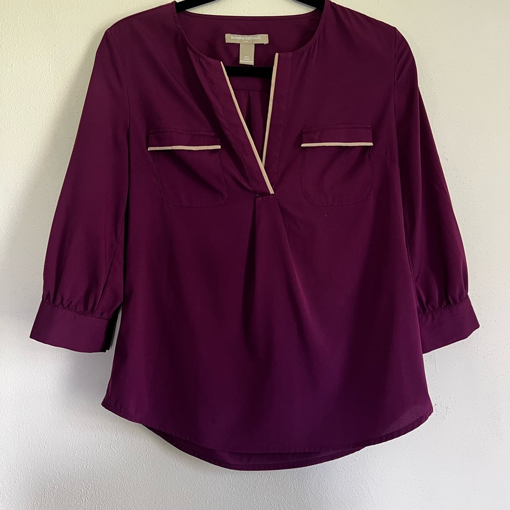 Banana Republic Deep Purple Blouse